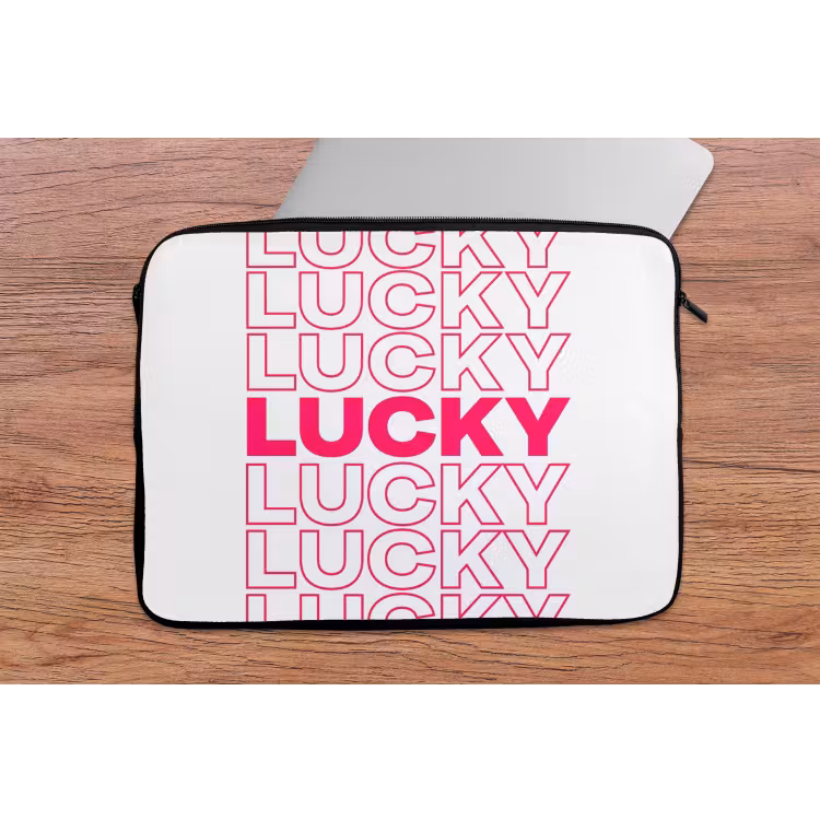 Laptophoes - Lucky - Roze - Patroon — 2