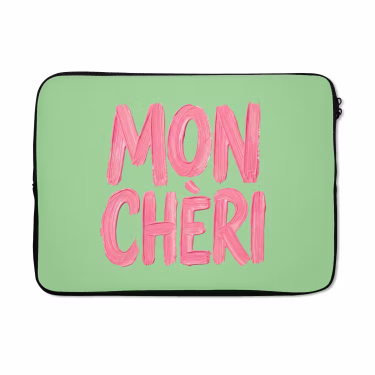 Laptophoes - Mon cheri - Groen - Roze — 5