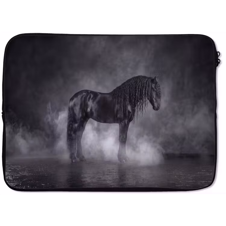 Laptophoes - Paard - Magisch - Zwart — 1