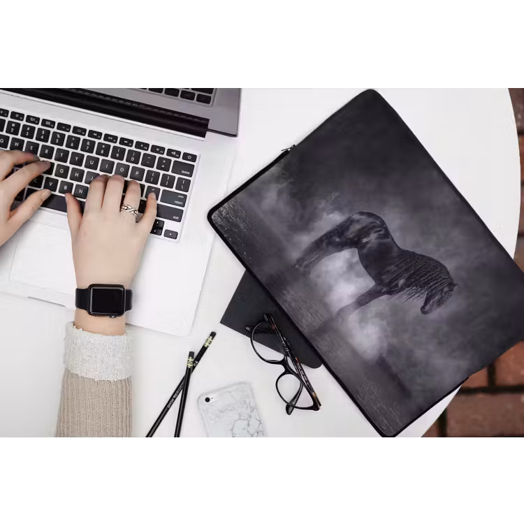 Laptophoes - Paard - Magisch - Zwart — 3