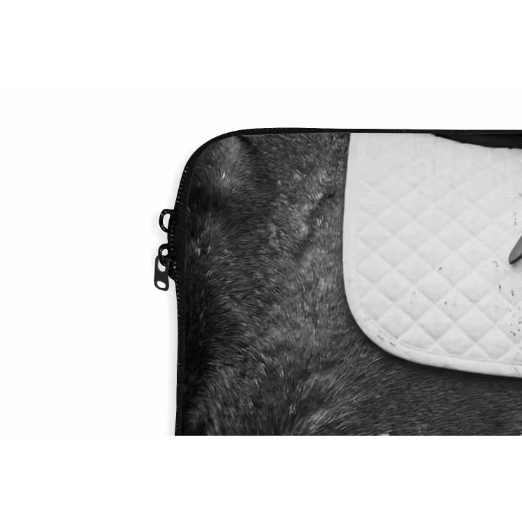 Laptophoes - Paard - Sport - Zwart - Wit — 6