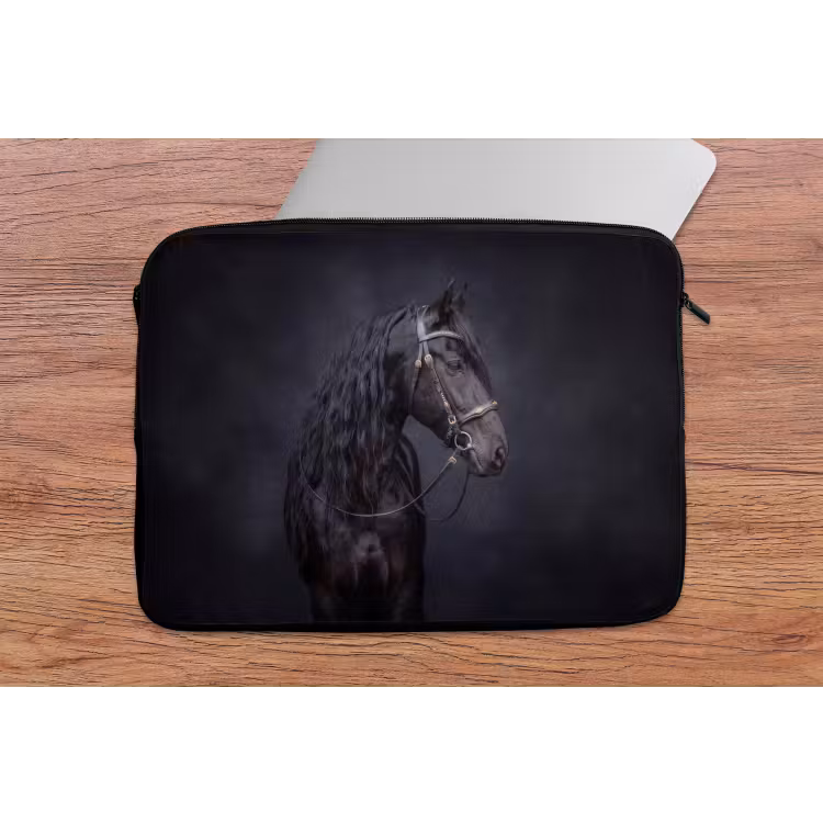 Laptophoes - Portret - Paard - Donker — 2