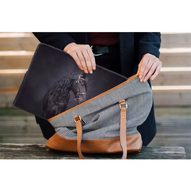 Laptophoes - Portret - Paard - Donker — 4