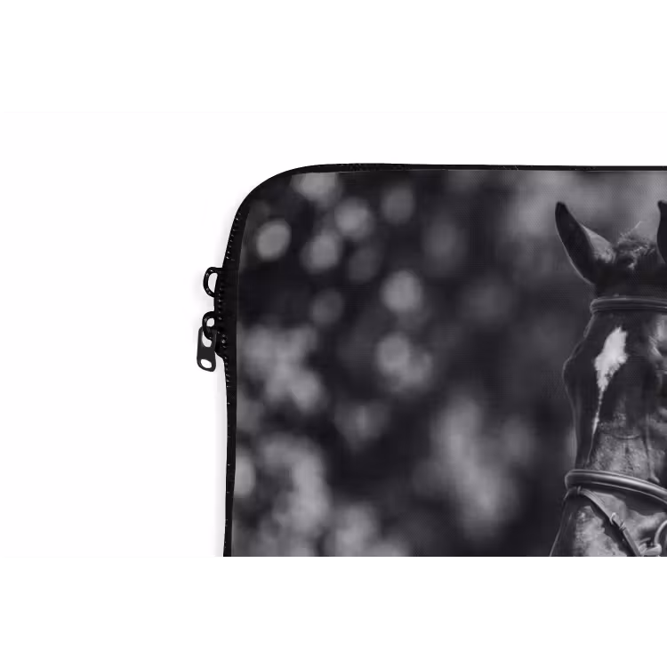 Laptophoes - Springen - Paard - Zwart - Wit — 6