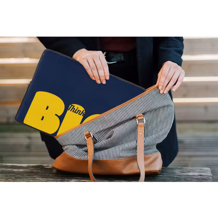 Laptophoes - Think big - Blauw - Geel — 4