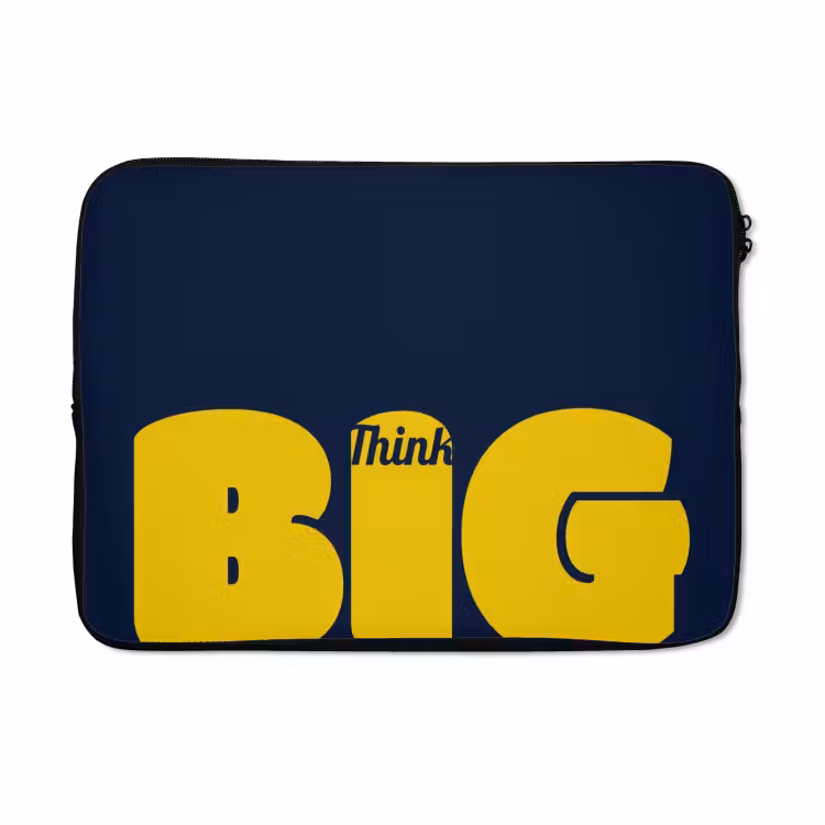 Laptophoes - Think big - Blauw - Geel — 5