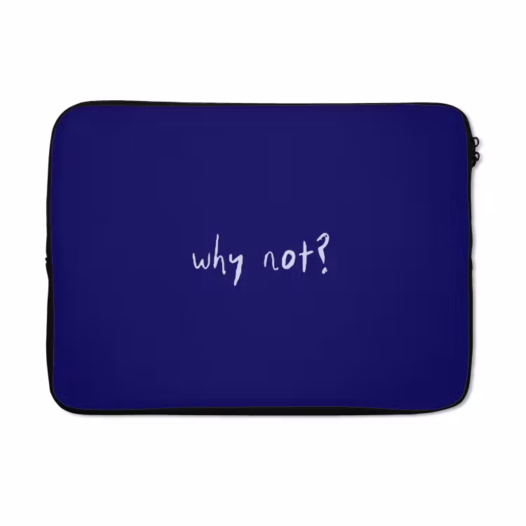 Laptophoes - Why not - Blauw - Handgeschreven — 5