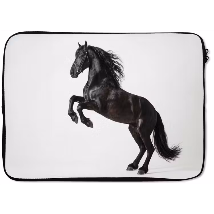 Laptophoes - Zwart - Paard - Portret — 1