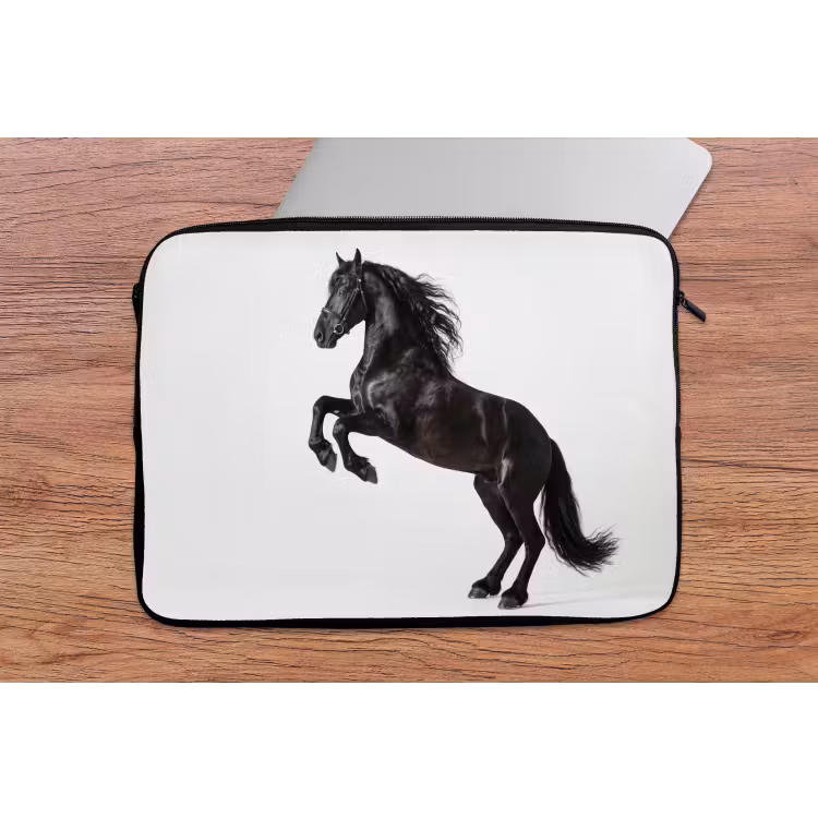 Laptophoes - Zwart - Paard - Portret — 2
