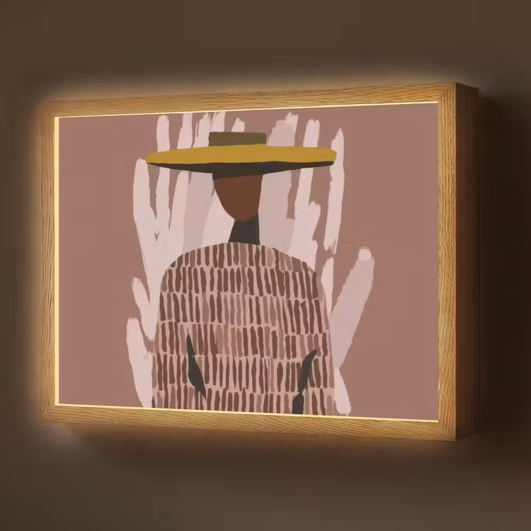 Lightbox - Wandlamp - Abstract - Figuur - Illustratie - Hoed — 1