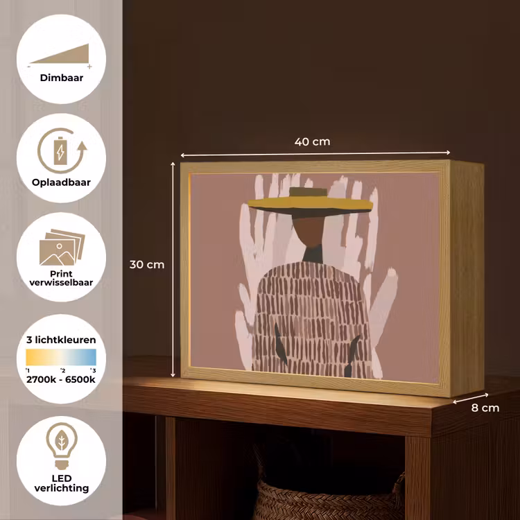 Lightbox - Wandlamp - Abstract - Figuur - Illustratie - Hoed — 10