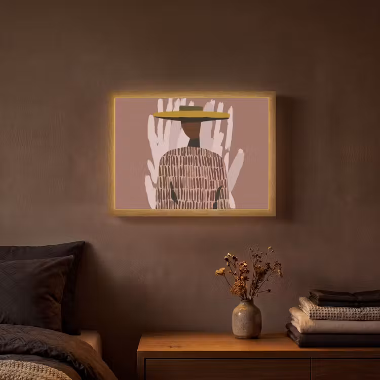 Lightbox - Wandlamp - Abstract - Figuur - Illustratie - Hoed — 3