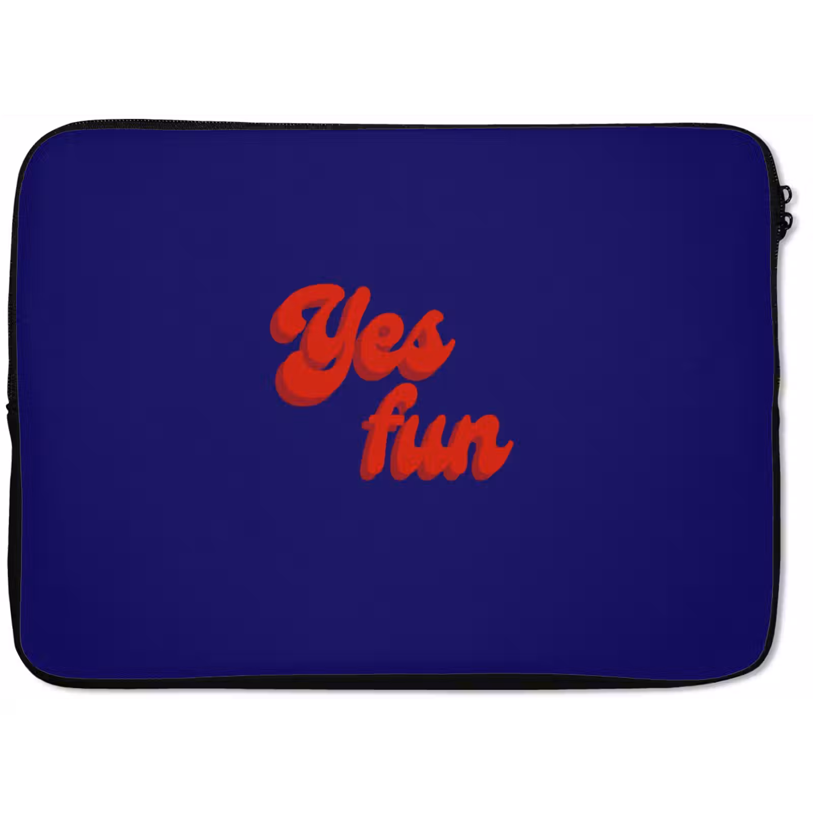 Laptophoes - Blauw - Rood - Yes fun - 3D — 1