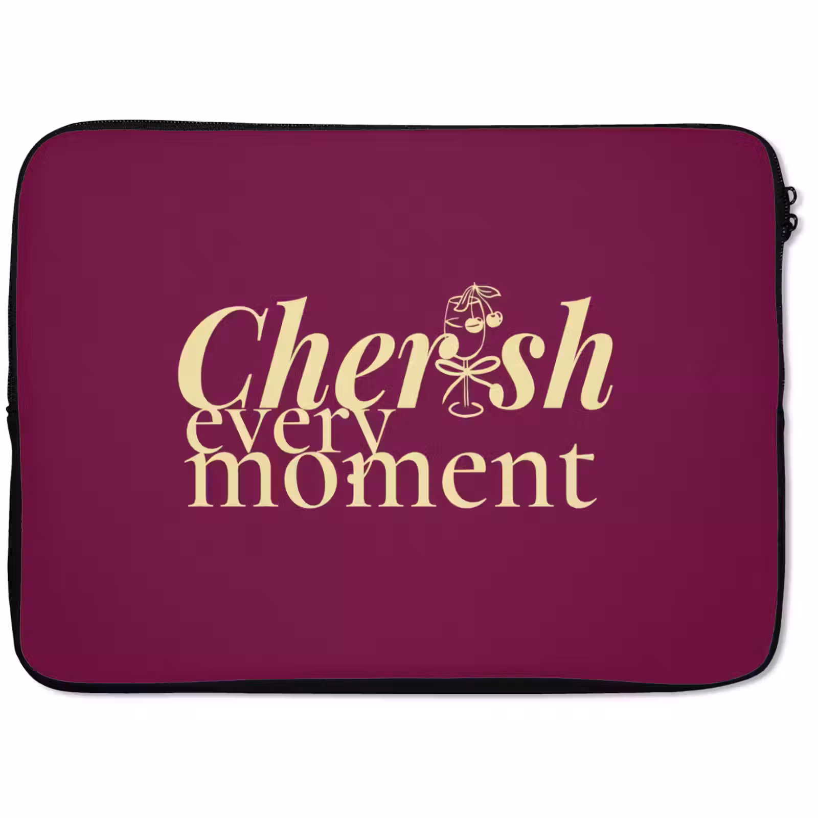 Laptophoes - Cherish every moment - Cocktailglas - Bordeaux — 1