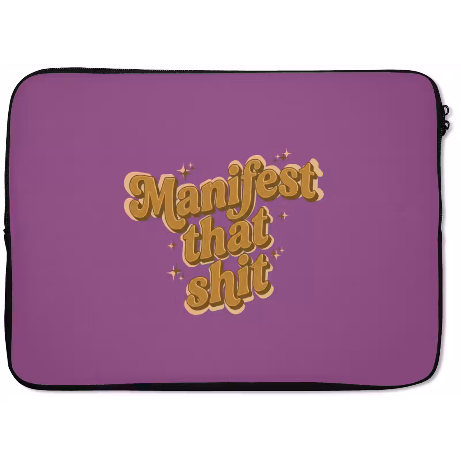 Laptophoes - Manifest that shit - Paars - Glitter — 1