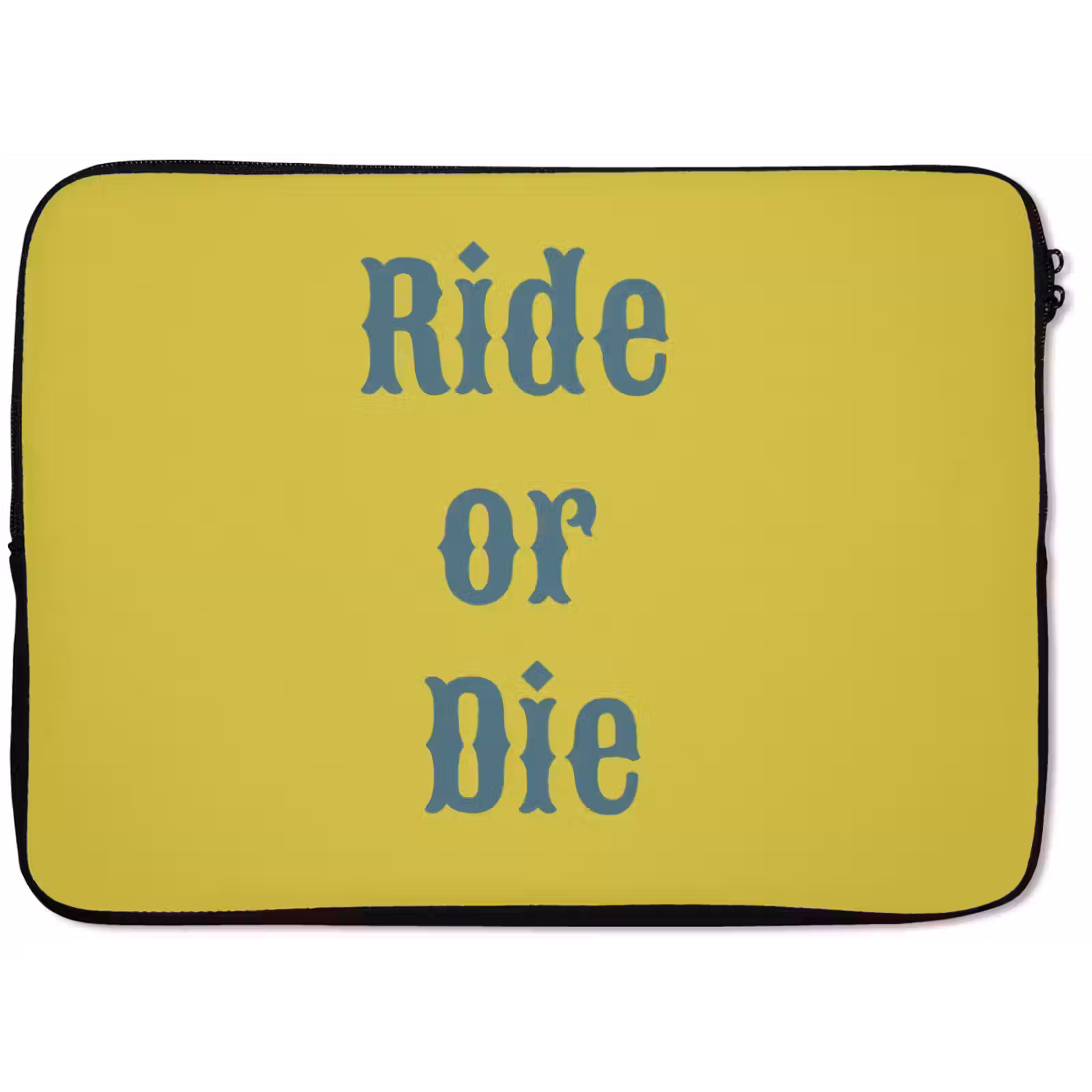 Laptophoes - Ride or die - Geel - Blauw — 1