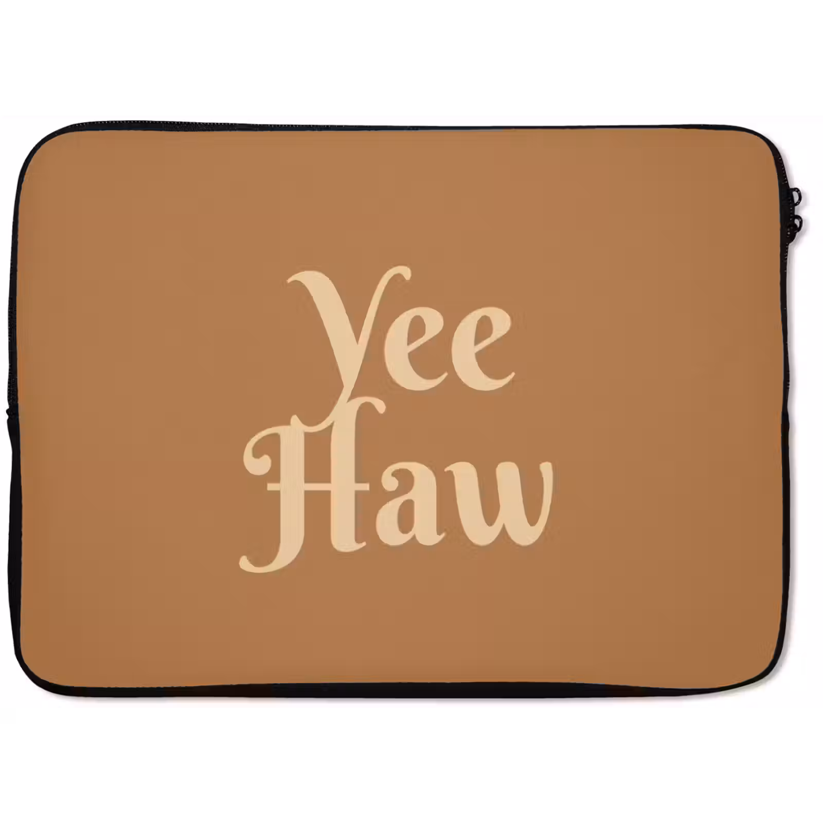 Laptophoes - Yee haw - Bruin - Minimalistisch — 1