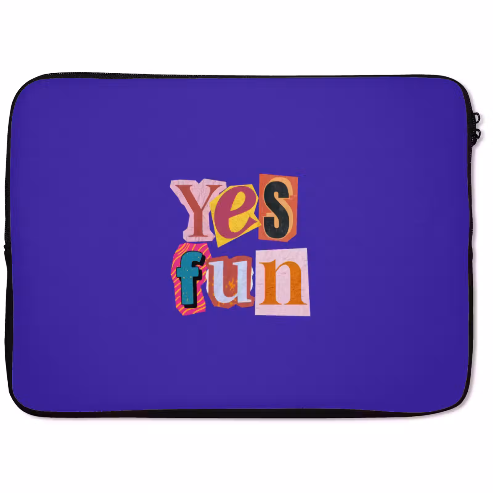 Laptophoes - Yes fun - Kleurrijk - Collage-stijl — 1