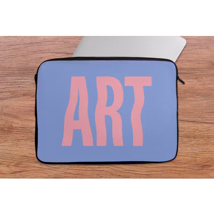 Laptophoes - Art - Roze - Blauw — 2