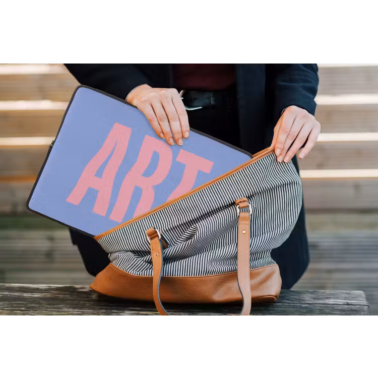 Laptophoes - Art - Roze - Blauw — 4