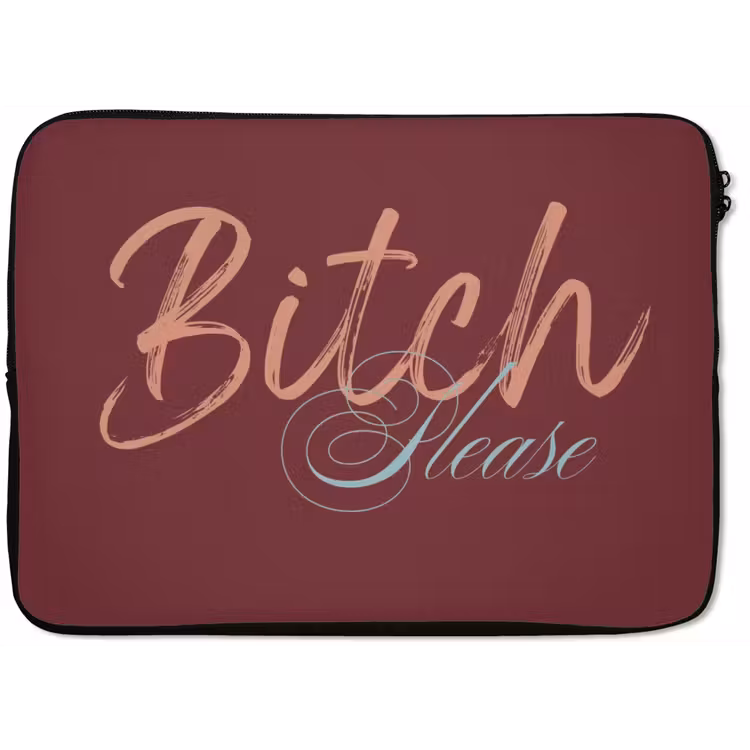 Laptophoes - Bitch please - Rood - Blauw — 1