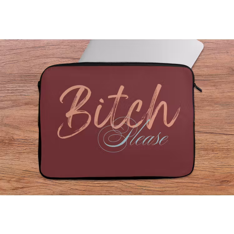 Laptophoes - Bitch please - Rood - Blauw — 2