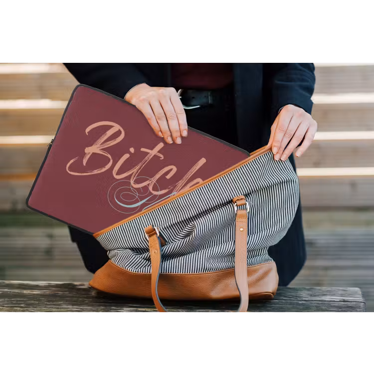 Laptophoes - Bitch please - Rood - Blauw — 4
