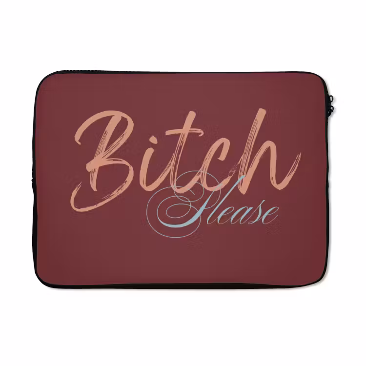 Laptophoes - Bitch please - Rood - Blauw — 5