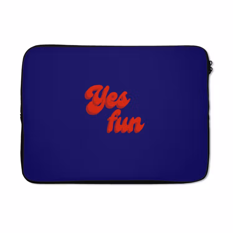 Laptophoes - Blauw - Rood - Yes fun - 3D — 5