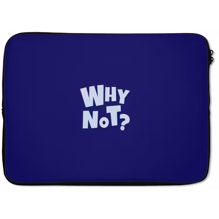 Laptophoes - Blauw - Why not - Minimalistisch — 1