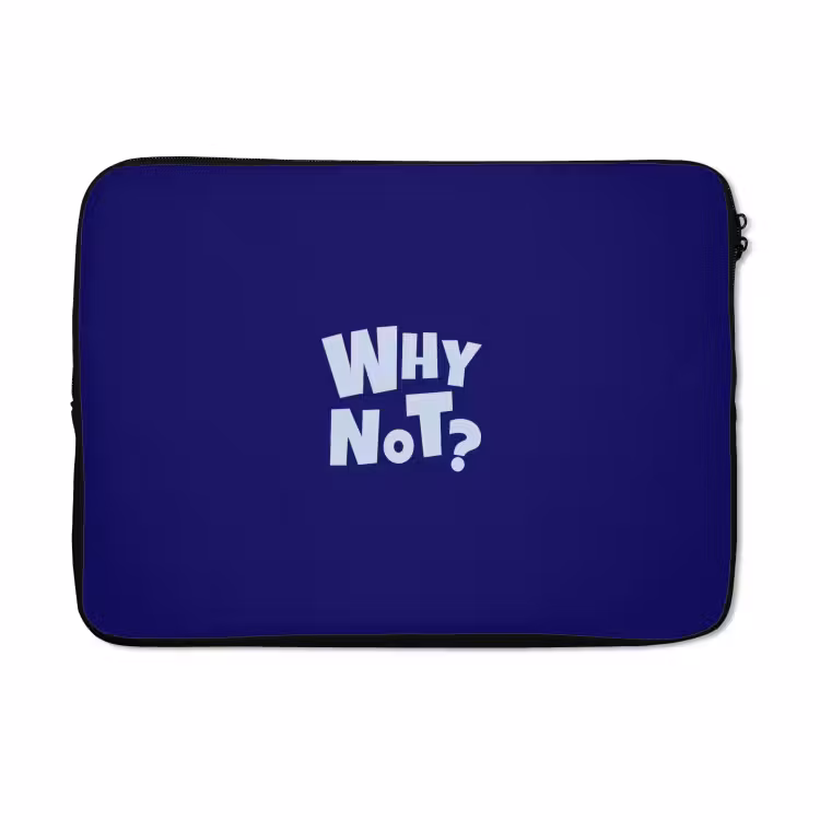 Laptophoes - Blauw - Why not - Minimalistisch — 5
