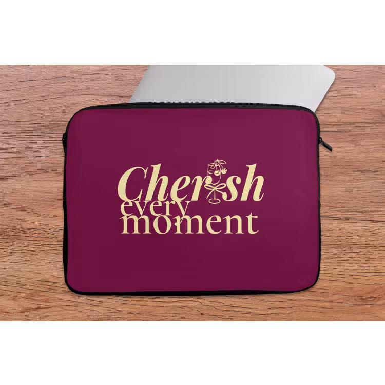 Laptophoes - Cherish every moment - Cocktailglas - Bordeaux — 2