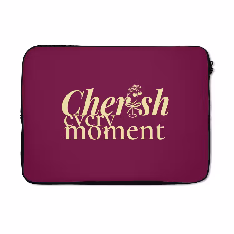 Laptophoes - Cherish every moment - Cocktailglas - Bordeaux — 5