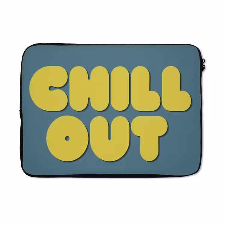 Laptophoes - Chill out - Geel - Blauw — 5