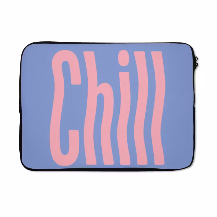 Laptophoes - Chill - Roze - Blauw - Golvend — 5