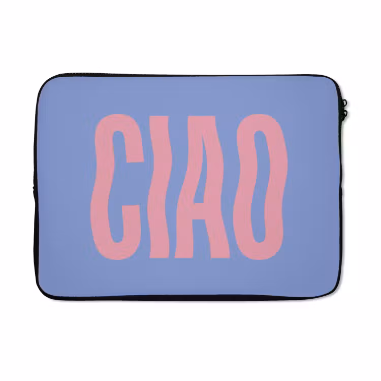 Laptophoes - Ciao - Roze - Blauw - Golvend — 5