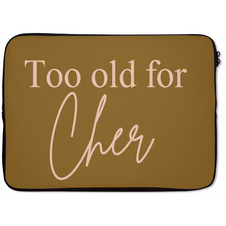 Laptophoes - Groen - Too old for cher - Roze — 1