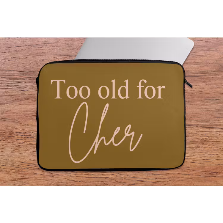 Laptophoes - Groen - Too old for cher - Roze — 2