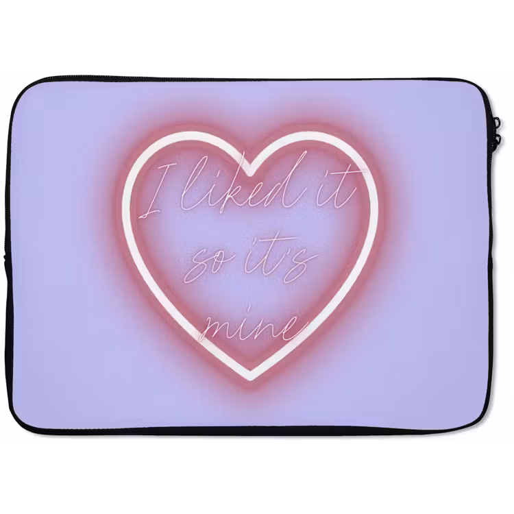 Laptophoes - I liked it so it's mine - Neon hart - Paars — 1