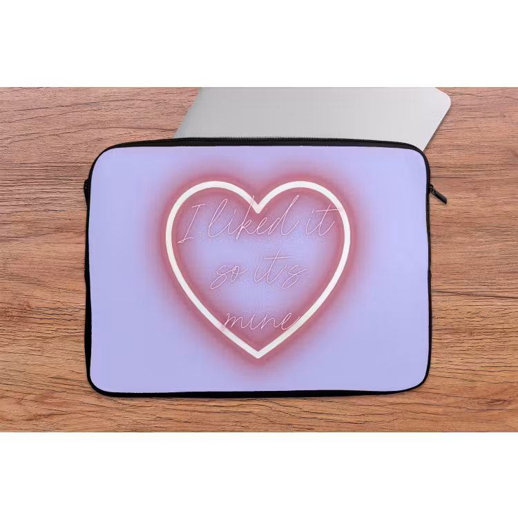 Laptophoes - I liked it so it's mine - Neon hart - Paars — 2
