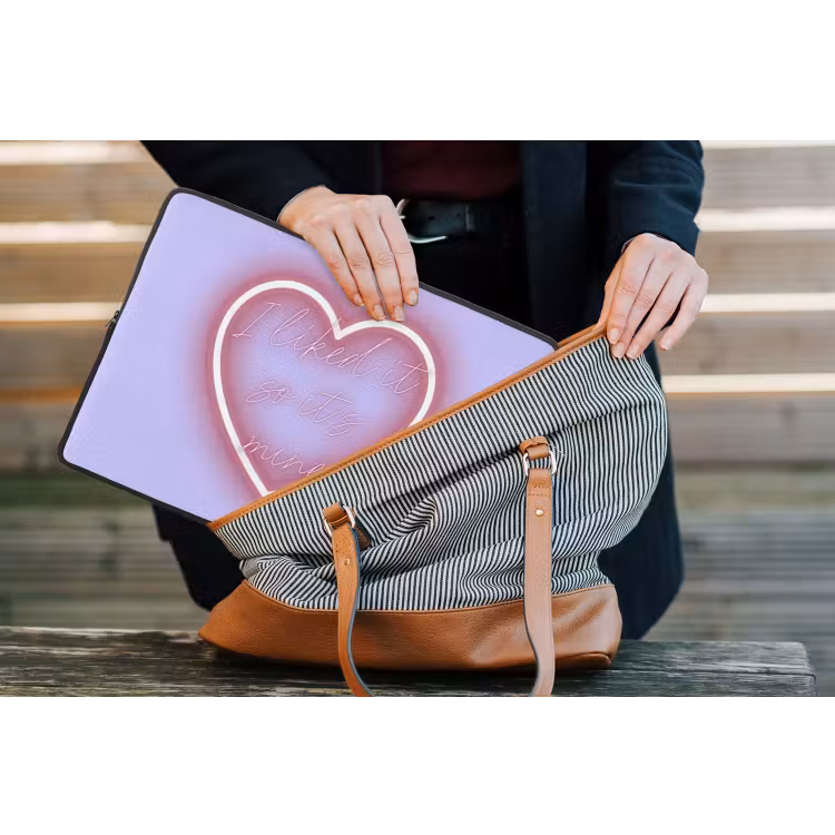 Laptophoes - I liked it so it's mine - Neon hart - Paars — 4