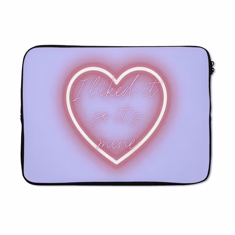 Laptophoes - I liked it so it's mine - Neon hart - Paars — 5