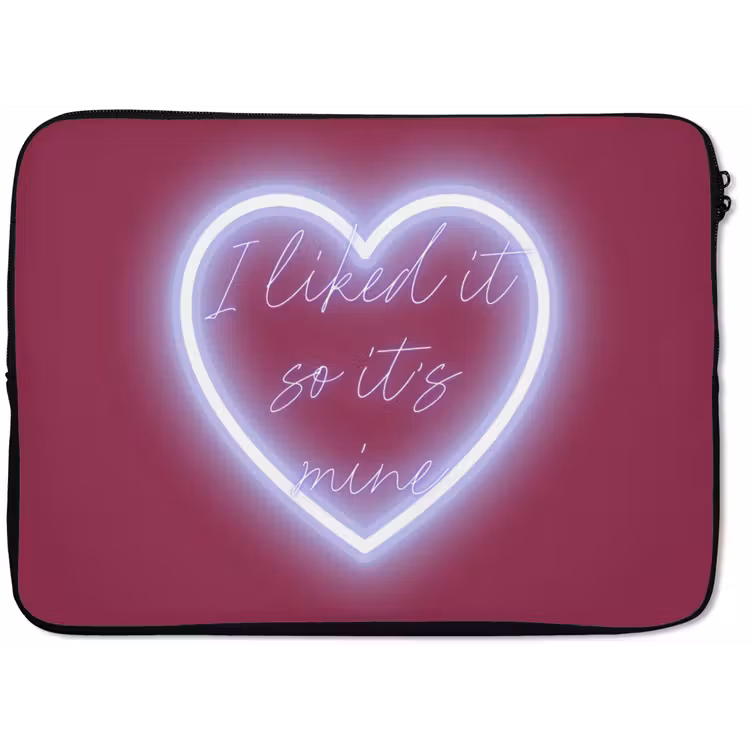 Laptophoes - I liked it so it's mine - Neon hart - Roze — 1