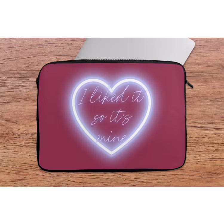 Laptophoes - I liked it so it's mine - Neon hart - Roze — 2