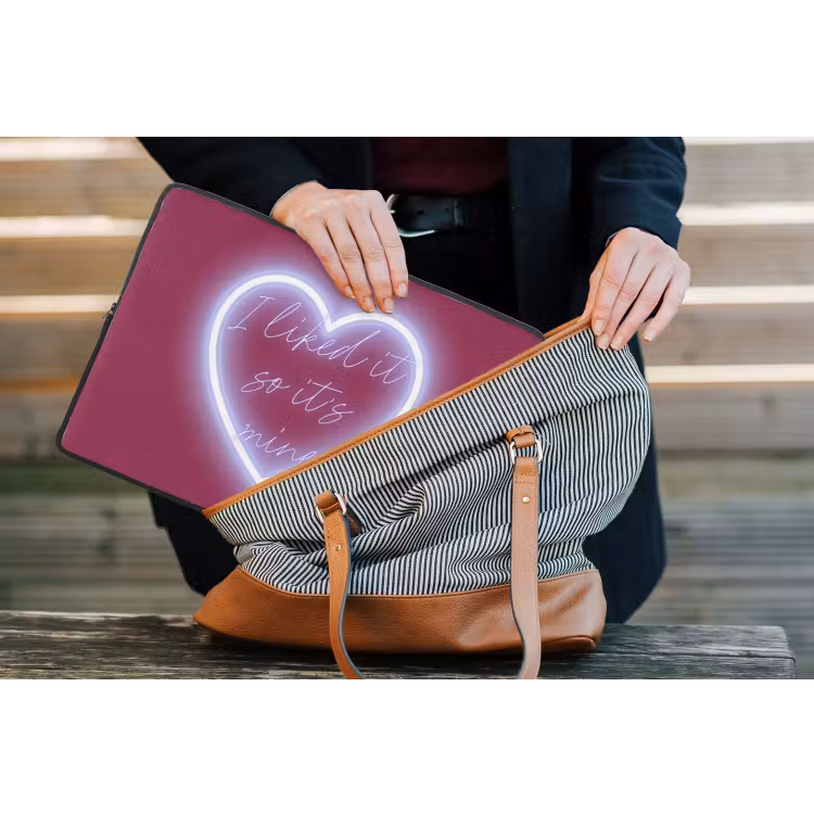 Laptophoes - I liked it so it's mine - Neon hart - Roze — 4