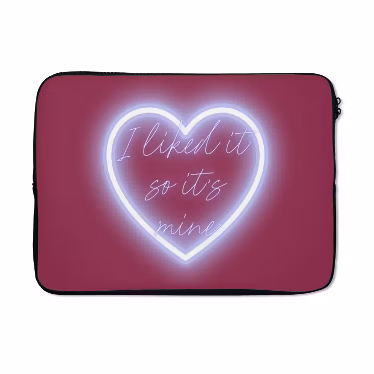 Laptophoes - I liked it so it's mine - Neon hart - Roze — 5