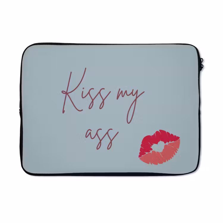 Laptophoes - Kiss my ass - Lip - Blauw — 5