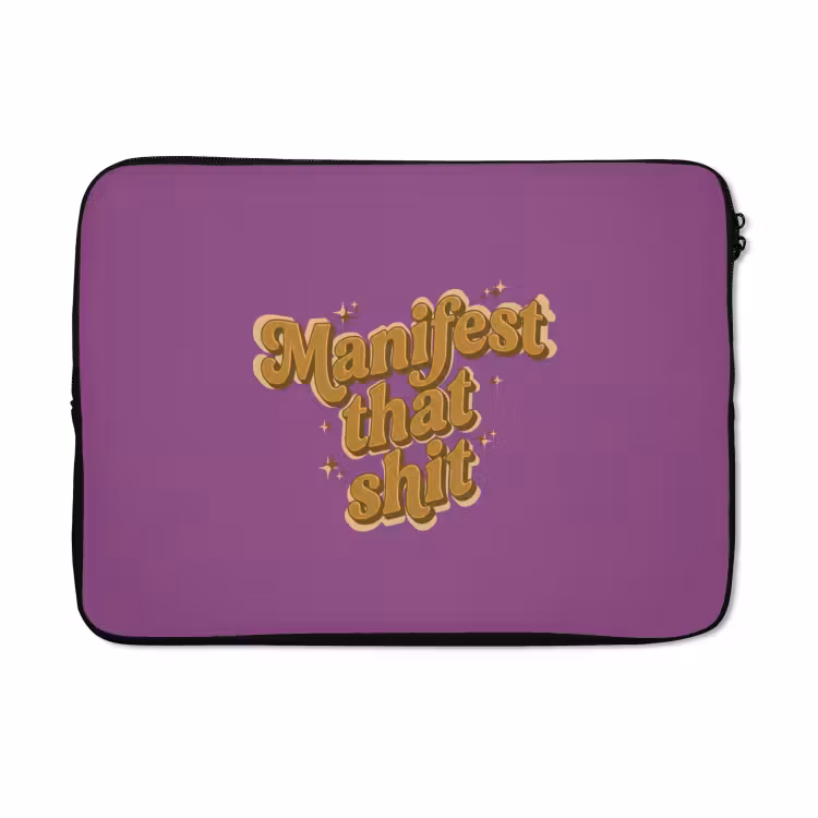 Laptophoes - Manifest that shit - Paars - Glitter — 5