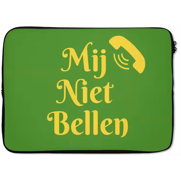 Laptophoes - Mij niet bellen - Telefoon - Groen — 1