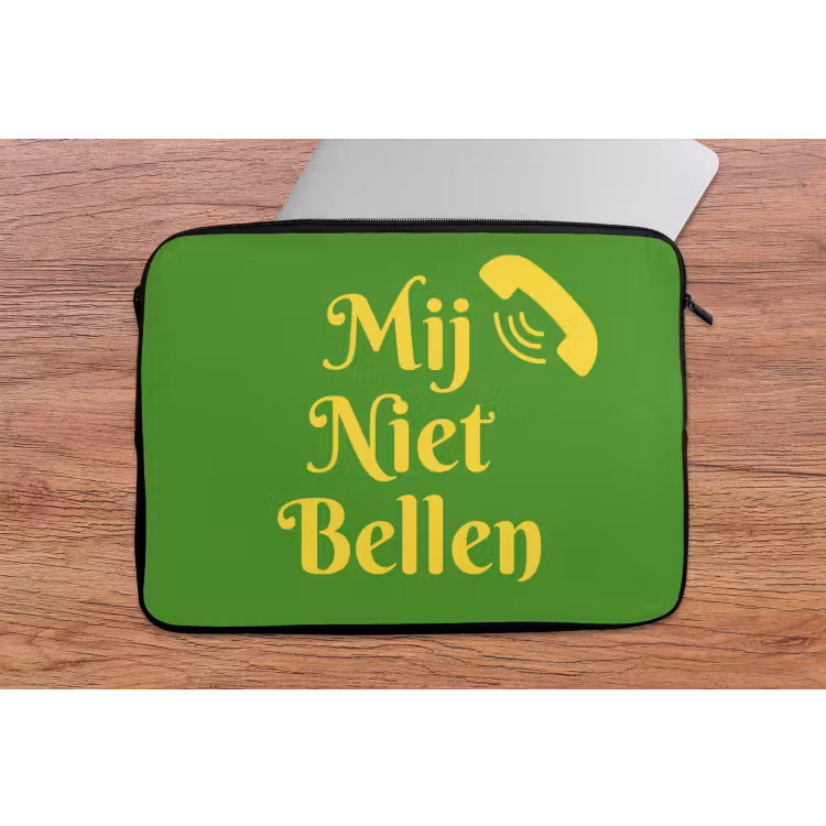 Laptophoes - Mij niet bellen - Telefoon - Groen — 2